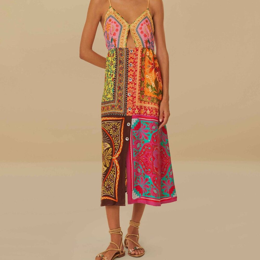 💗 NWT 💗 mixed scarves midi dress - WILL PRICE MATCH